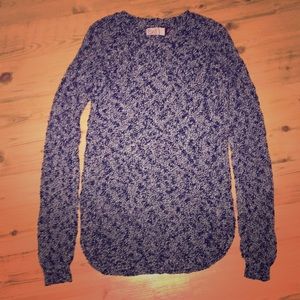 Knit black with white spots